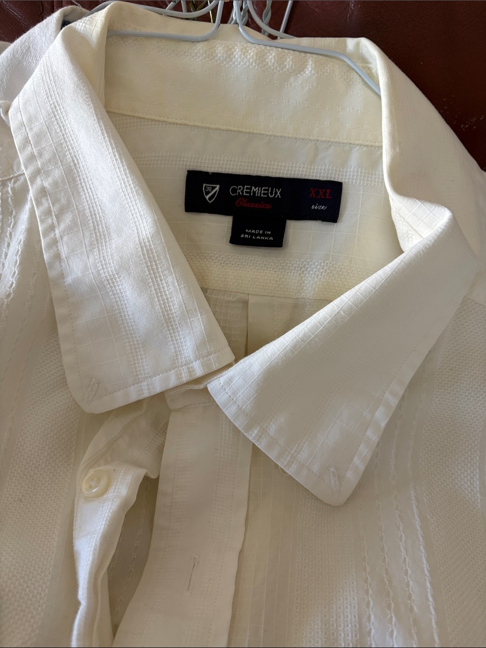 Daniel Cremieux White Textured Dress Shirt